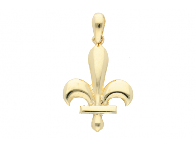 Pandantive aur femei fleur de lis  - aur pur 14K, culoare aur galben